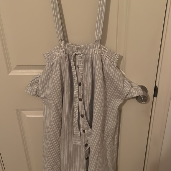 Stripped Overall Skirt - Picture 3 of 10